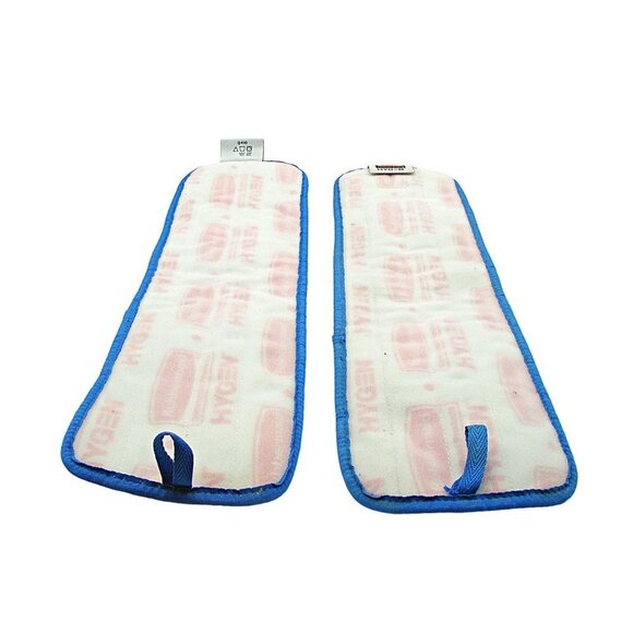 Rubbermaid Commercial HYGEN Q410 Microfiber Wet Pad With Scrubber Lot Of 2 Blue - Picture 2 of 10